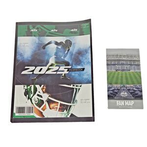 2025 New York Jets Yearbook MetLife Stadium Fan Map Set NYJ 25 Official Guide